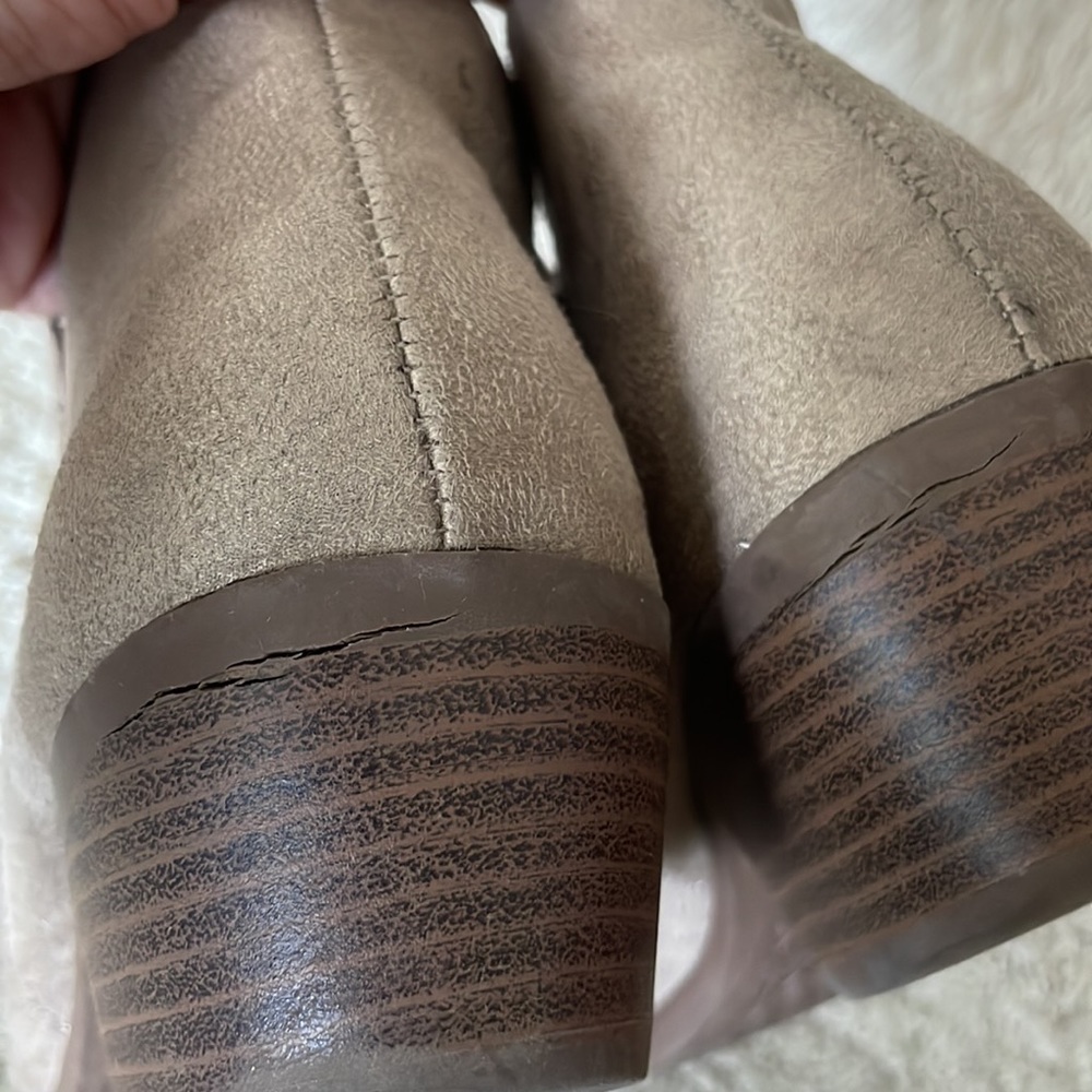 Ankle Boots Beige Tan Size 6.5 - Picture 10 of 16